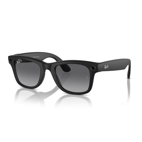 Meta Ray-Ban Smart Glasses, Matte Black Wayfarer