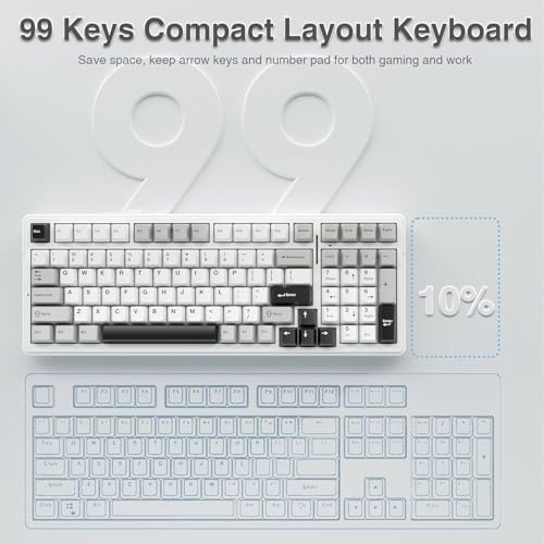 AULA F99 Tri-Mode Wireless Mechanical Gaming Keyboard