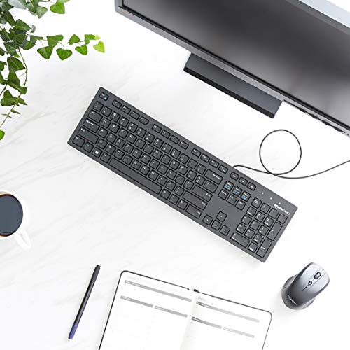 Amazon Basics Slim Wired USB Keyboard - Matte Black