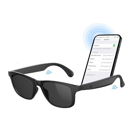 Bluetooth Smart Glasses with Speakers - Black