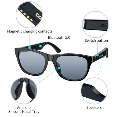 COSMOING Bluetooth Smart Glasses with UV Protection
