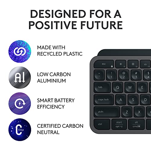 Logitech MX Keys S Wireless Backlit Keyboard - Graphite