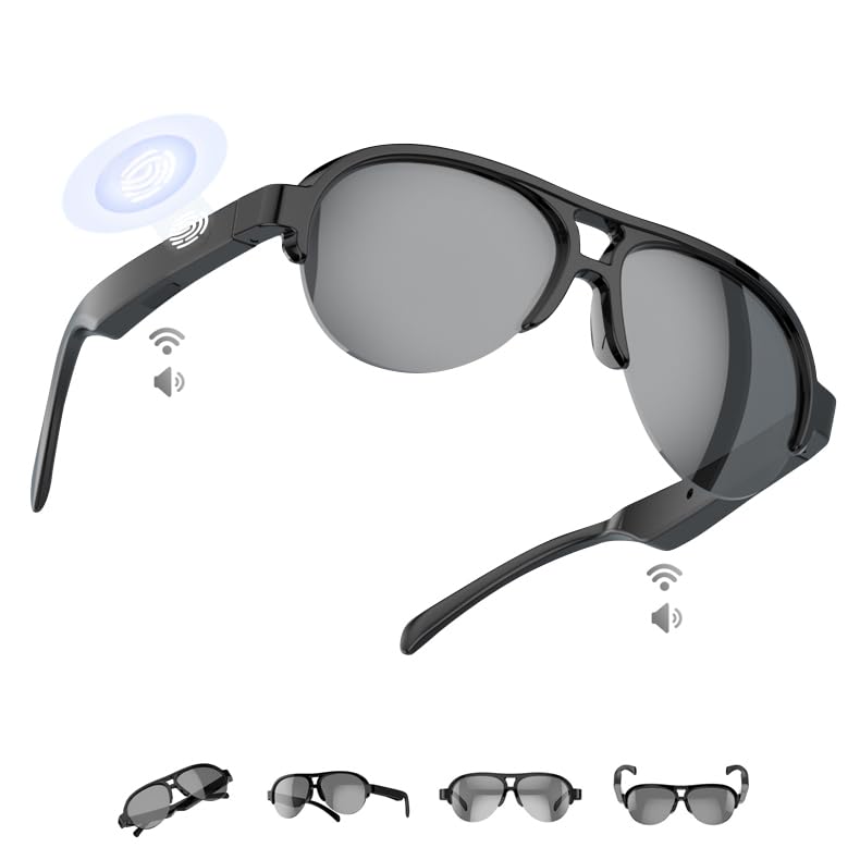 DYOATO Bluetooth Smart Glasses with Mic & Speakers