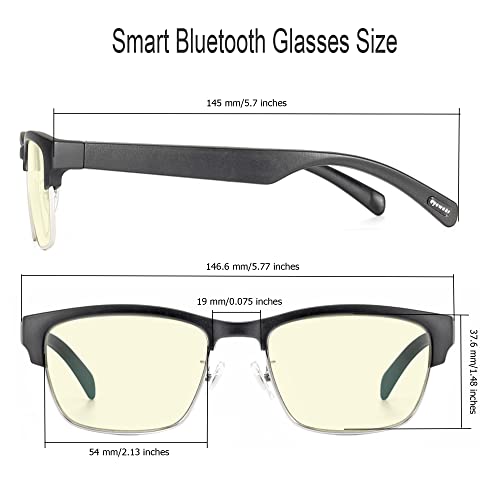 Smart Bluetooth Glasses with Voice Assistant - Silver