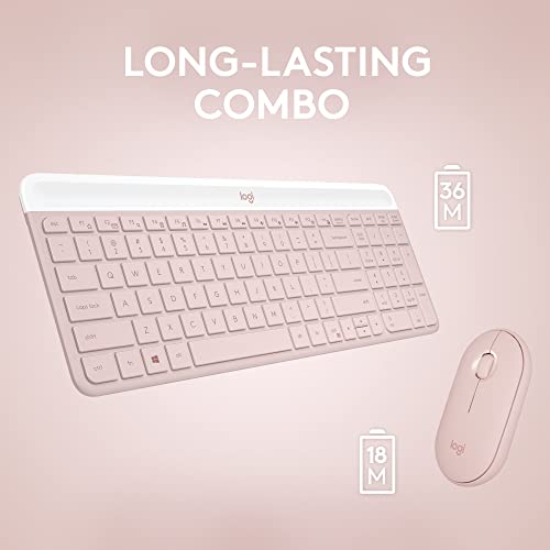 Logitech MK470 Wireless Keyboard and Mouse Combo - Rose