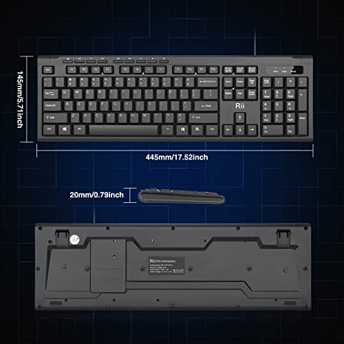 Rii RK907 Ultra-Slim USB Keyboard for Mac/PC