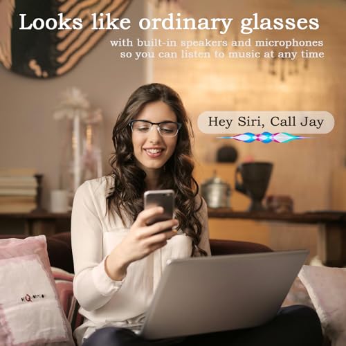 Bluetooth Smart Glasses with Microphone and Anti-Blue Light