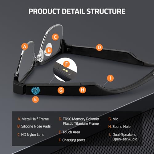 Bluetooth Smart Glasses with Blue Light Filter