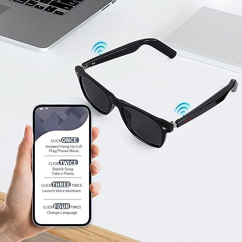 Bluetooth Smart Glasses with Speaker and Voice Assistant