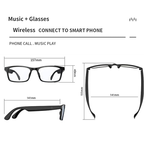 Fecoul Smart Bluetooth Glasses with Audio & Mic