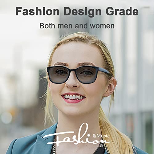 KONLEYA Voice-Control Bluetooth Sunglasses with Music & Calls