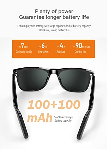 HUOSUC Smart Audio Glasses with Anti-Blue Light