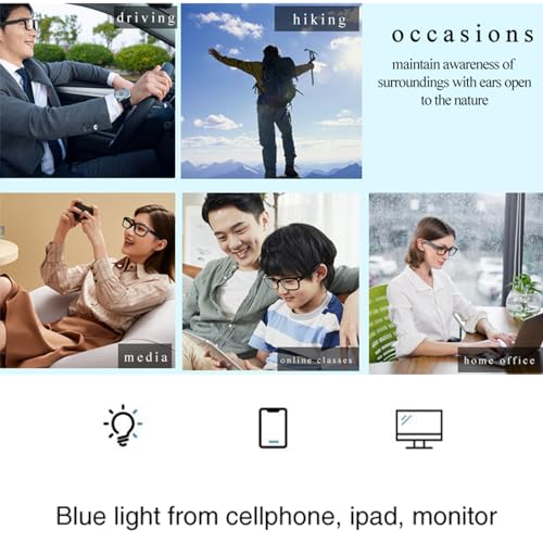 Bluetooth Smart Glasses with Microphone and Anti-Blue Light