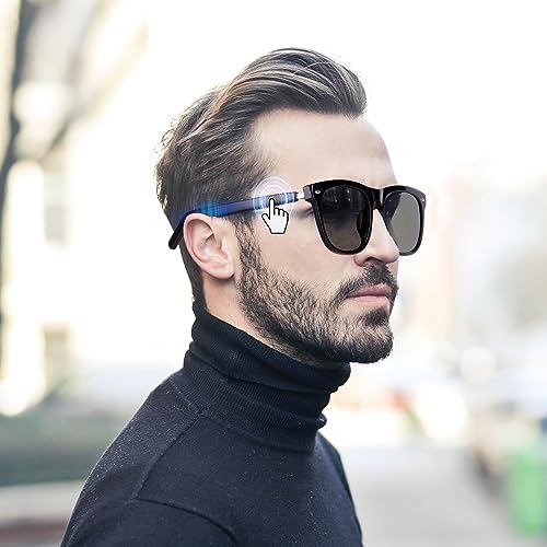 Smart Bluetooth Sunglasses with AAC Speakers and Remote