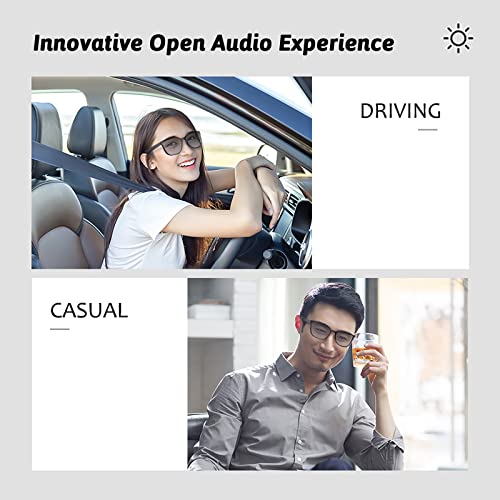 KONLEYA Voice-Control Bluetooth Sunglasses with Music & Calls