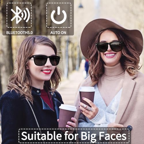 Smart Bluetooth Sunglasses with AAC Speakers and Remote