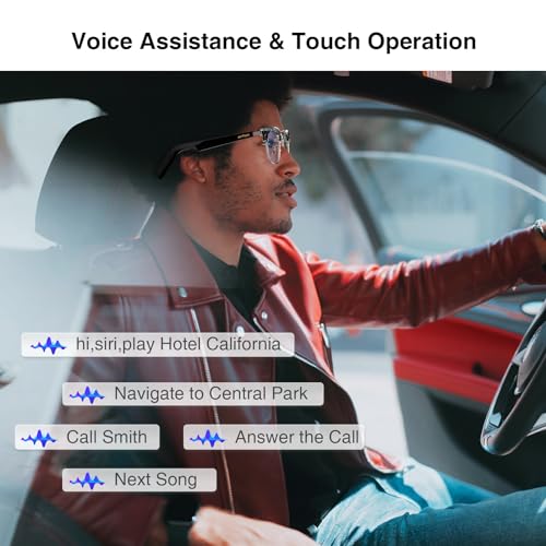 Smart Bluetooth Glasses with Voice Control & Speakers