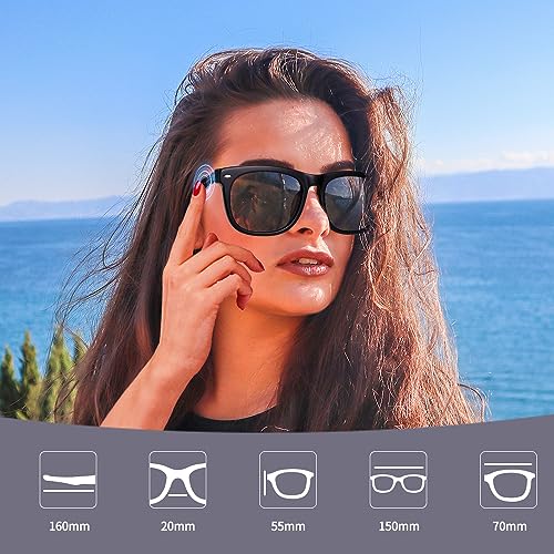 Smart Bluetooth Sunglasses with AAC Speakers and Remote