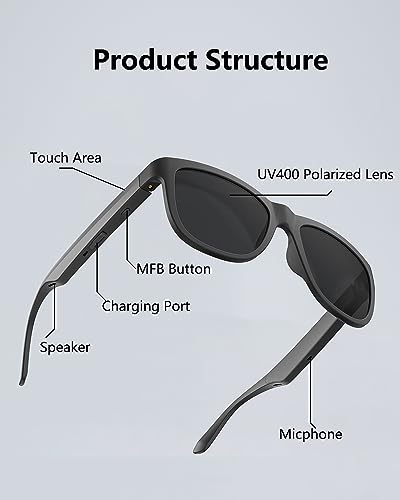 Deoynut Bluetooth Smart Sunglasses with Audio
