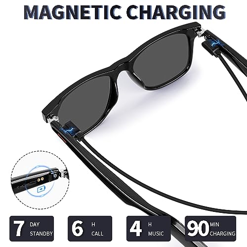 Smart Bluetooth Sunglasses with AAC Speakers and Remote