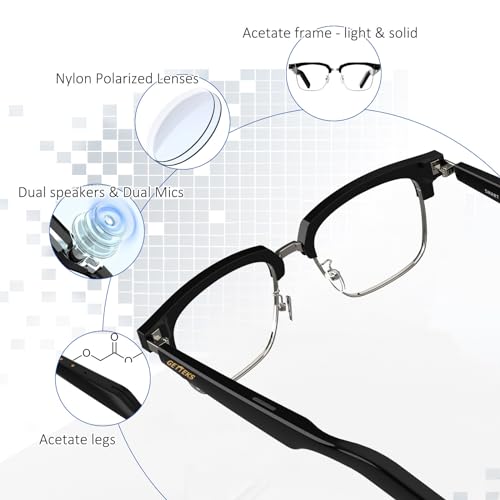 Smart Bluetooth Glasses with Voice Control & Speakers