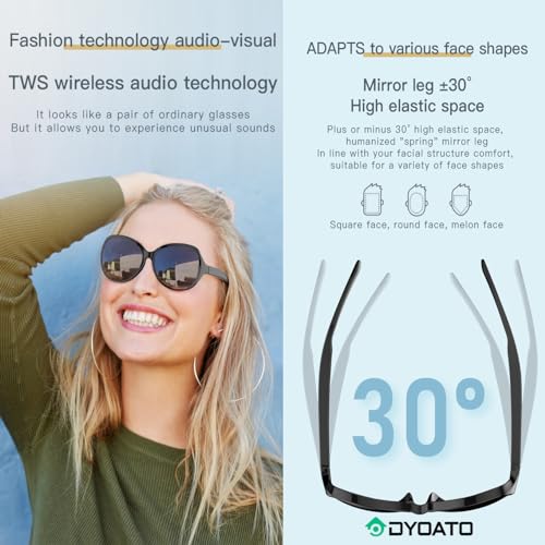 DYOATO Smart Bluetooth Audio Glasses for Adults