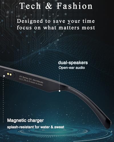Bluetooth Smart Glasses with Mic and Speakers