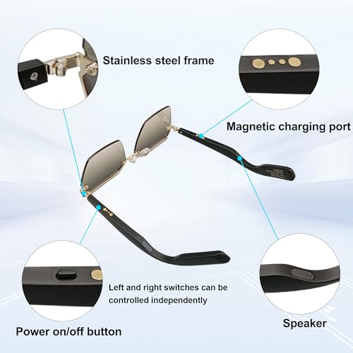KONLEYA Bluetooth Smart Glasses with Gradient Lens