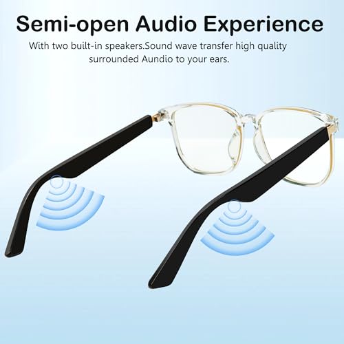 Smart Bluetooth Glasses with Speakers and Voice Assistant