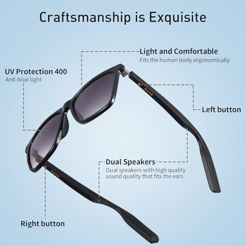 Beibeiqi Bluetooth Smart Glasses with Voice Control