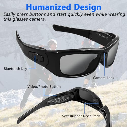 UYIKOO HD 1080P Bluetooth Camera Glasses
