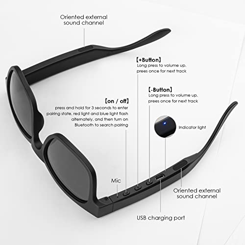 Bluetooth Smart Glasses with Open Ear Music
