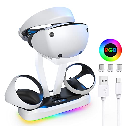 PS5 VR2 Fast Charger Dock with LED RGB Light
