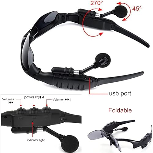 Smart Wireless Sunglasses with Headphones for All Activities