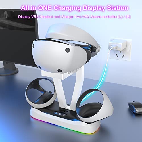 PS5 VR2 Fast Charger Dock with LED RGB Light