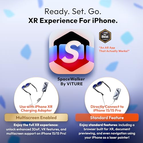 VITURE One iPhone 15 XR Glasses & Adapter