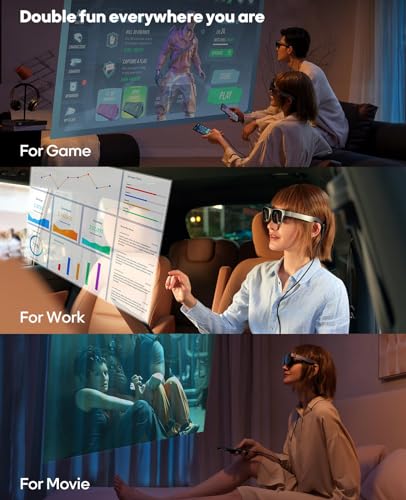 AR Smart Glasses with 201" Virtual Theater Display