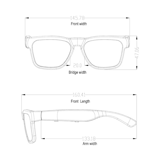 Smart Bluetooth Glasses with Voice Control and UV400