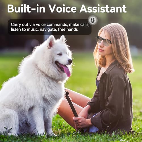 GAXABI Bluetooth Smart Glasses with Mic and Speakers