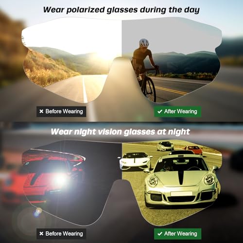 Odoland Polarized Sports Sunglasses with Interchangeable Lenses