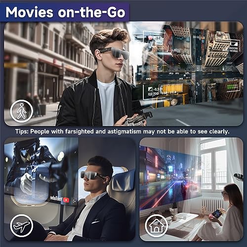 TQSKY T1 AR Glasses with 1080P Virtual Display