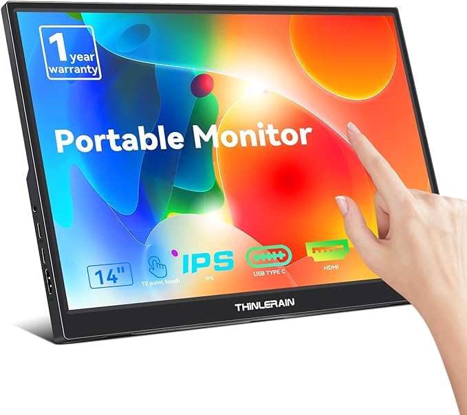 Thinlerain 14" FHD Portable Touchscreen Monitor
