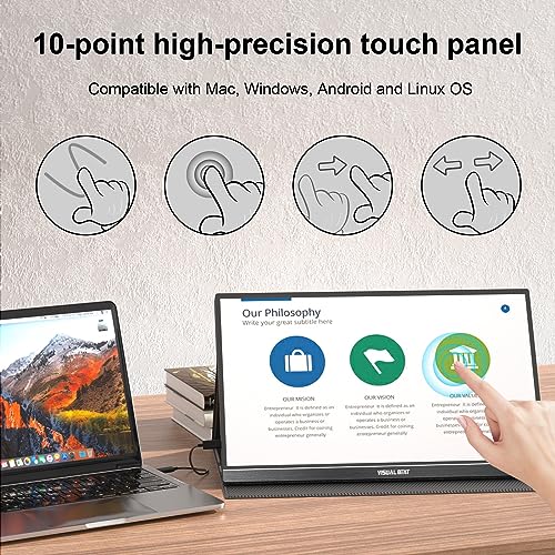 Visual Beat 15.6'' Portable Touch Screen Monitor