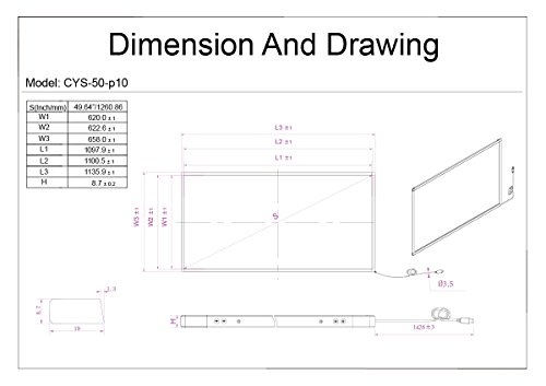 Chengying 50" 10-Point Infrared Multi-Touch Frame