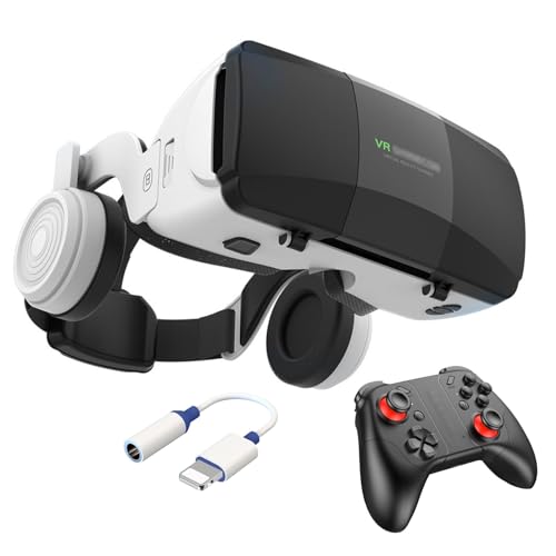 3D VR Headset with Controller and Headphones