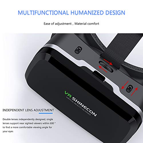 3D VR Headset with Remote for Gaming & Movies