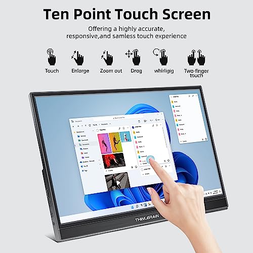 Thinlerain 15.6" FHD Portable Touchscreen Monitor