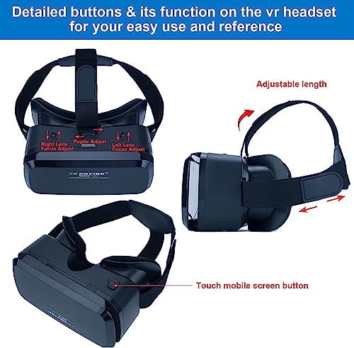 Smartphone VR Headset with Controller for Gaming