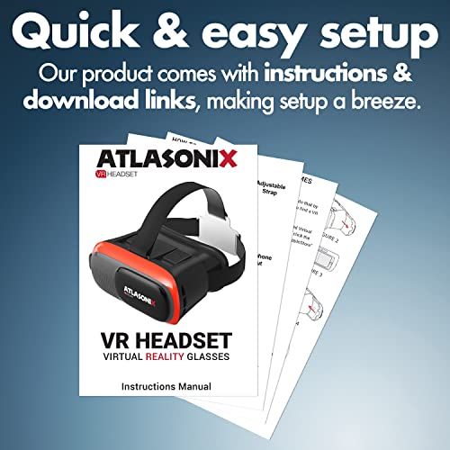 Phone-Compatible VR Headset with Controller for Gaming