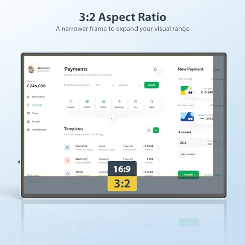 FHD 10.5" Touchscreen Portable Travel Monitor